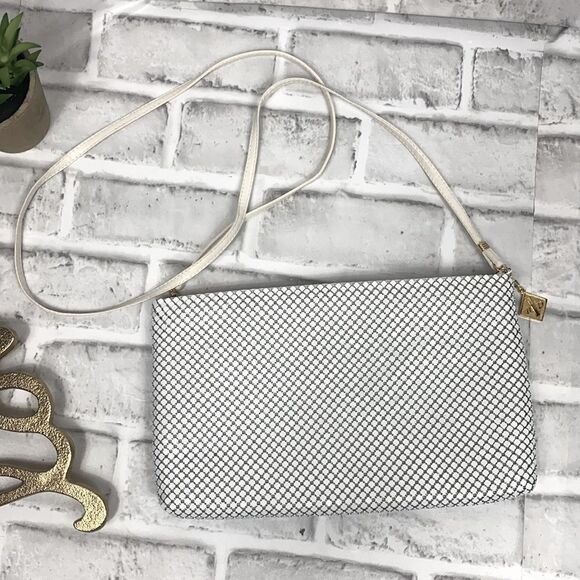 Whiting and Davis Crossbody Bag Metal Mesh Neiman Marcus - Picture 2 of 8